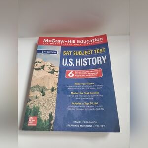 McGraw-Hill SAT Subject Test U.S. History 5th Edition By Daniel Farabaugh Unused